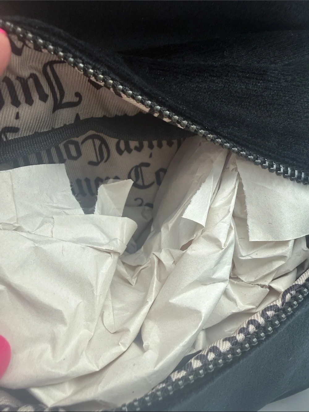 black velour Juicy Couture 